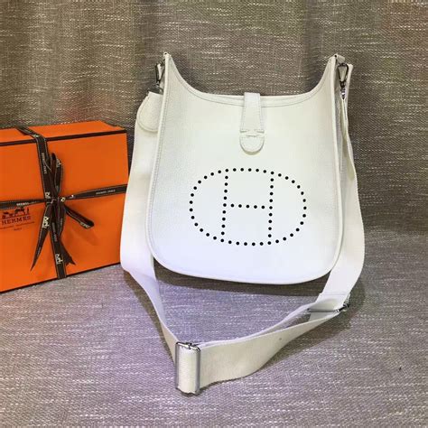 hermes white crossbody bag|hermes evelyne crossbody bags.